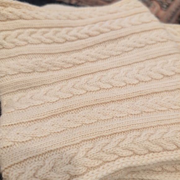 Loro Piana Beige Wool Blend Knitwear Set Hat + Scarf - Picture 4 of 5